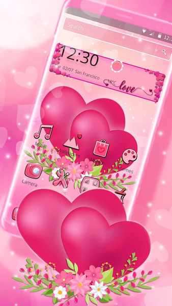 Romantic love theme list - Image screenshot of android app