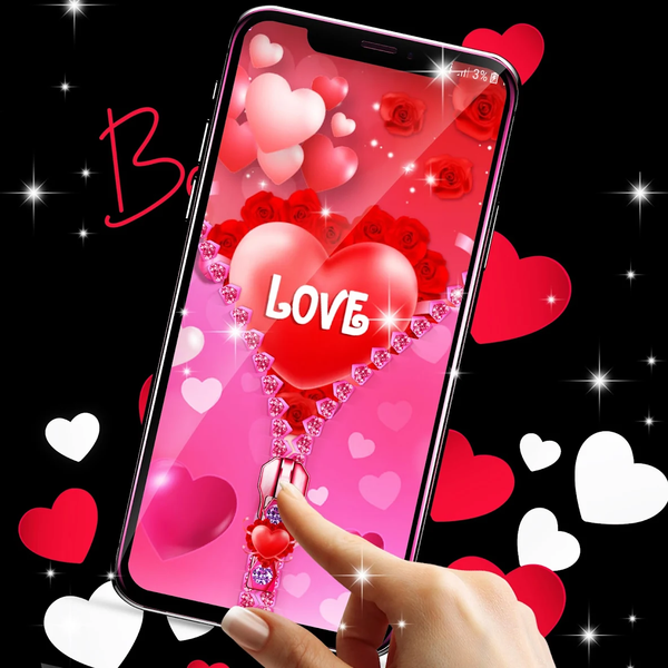 Romantic lock screen - Image screenshot of android app