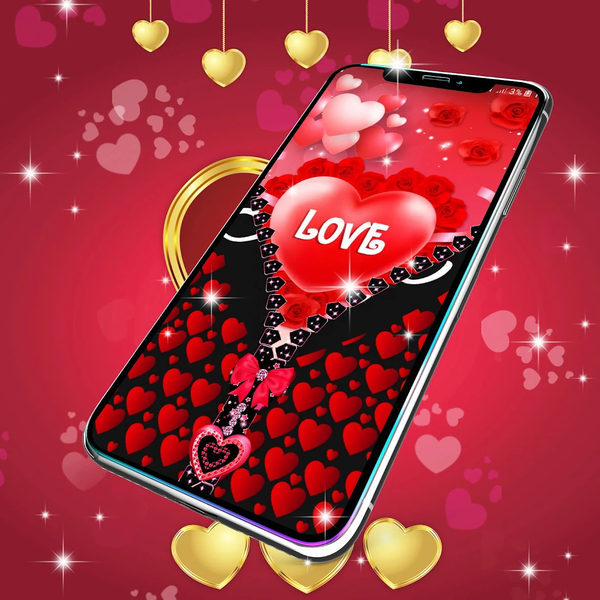 Romantic lock screen - Image screenshot of android app