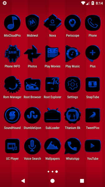 Black and Blue Icon Pack - Image screenshot of android app