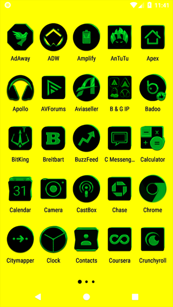 Black and Green Icon Pack - Image screenshot of android app