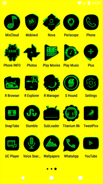 Black and Green Icon Pack - عکس برنامه موبایلی اندروید