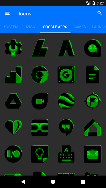 Black and Green Icon Pack - عکس برنامه موبایلی اندروید