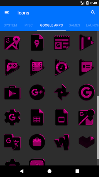Black and Pink Icon Pack - عکس برنامه موبایلی اندروید