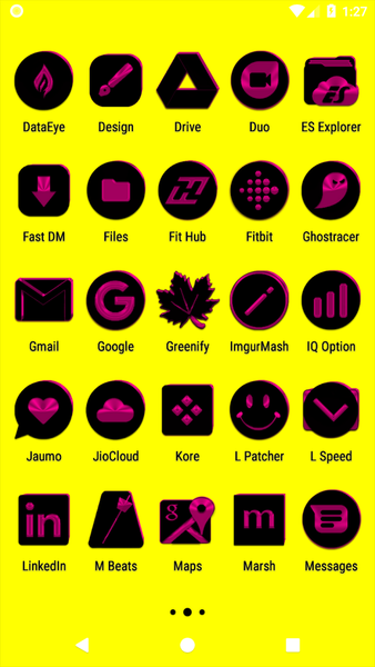 Black and Pink Icon Pack - عکس برنامه موبایلی اندروید