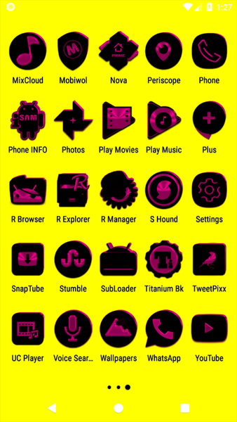 Black and Pink Icon Pack - عکس برنامه موبایلی اندروید