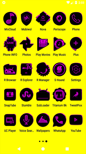 Black and Purple Icon Pack - عکس برنامه موبایلی اندروید
