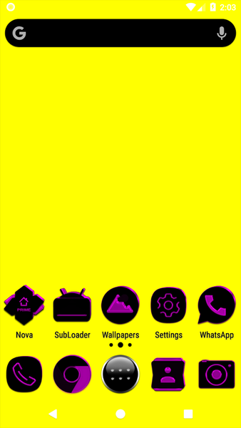 Black and Purple Icon Pack - Image screenshot of android app