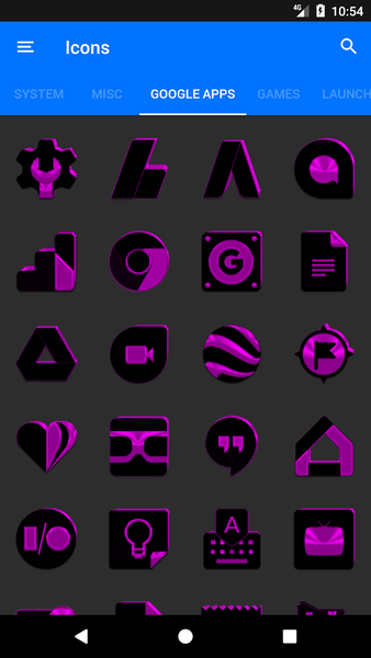 Black and Purple Icon Pack - عکس برنامه موبایلی اندروید