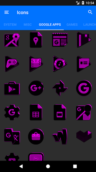Black and Purple Icon Pack - عکس برنامه موبایلی اندروید