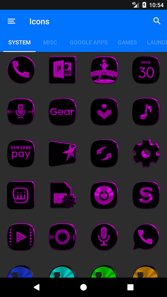 Black and Purple Icon Pack - عکس برنامه موبایلی اندروید