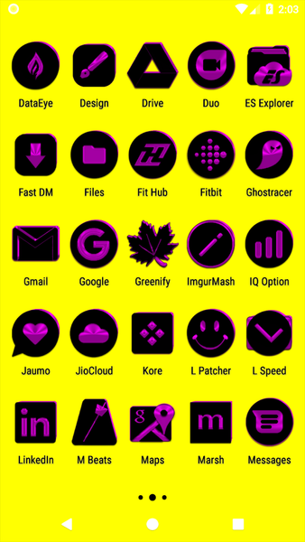 Black and Purple Icon Pack - عکس برنامه موبایلی اندروید