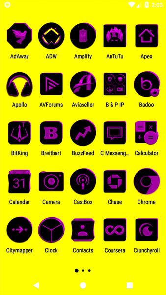 Black and Purple Icon Pack - Image screenshot of android app