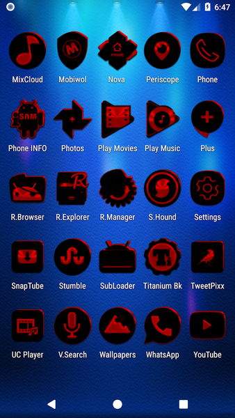 Black and Red Icon Pack - عکس برنامه موبایلی اندروید