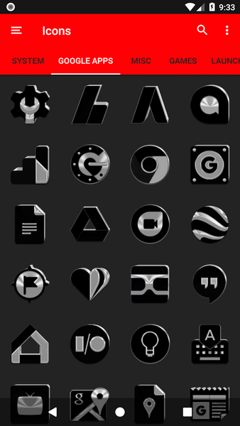 Black Icon Pack - عکس برنامه موبایلی اندروید