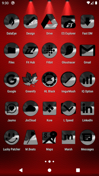 Half Light Black Icon Pack - Image screenshot of android app