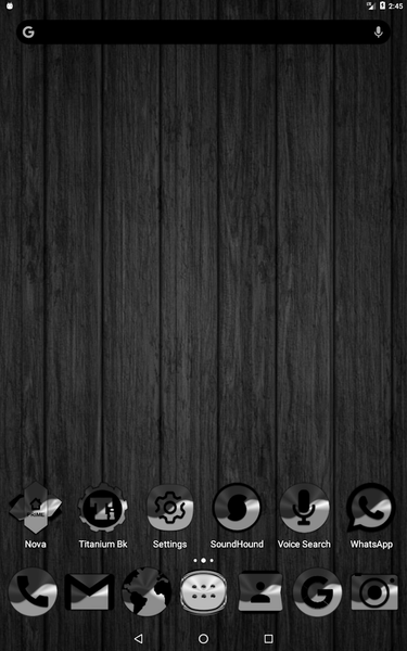 Half Light Black Icon Pack - Image screenshot of android app
