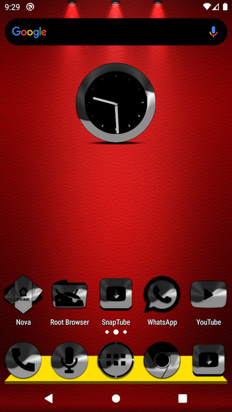 Half Light Black Icon Pack - Image screenshot of android app