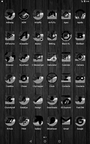 Half Light Black Icon Pack - Image screenshot of android app