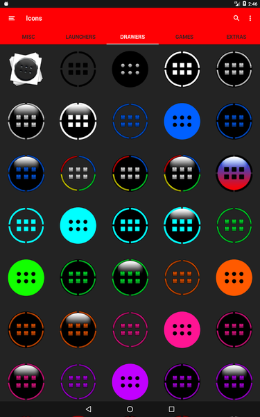 Half Light Black Icon Pack - Image screenshot of android app