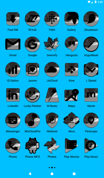 Half Light Black Icon Pack - Image screenshot of android app