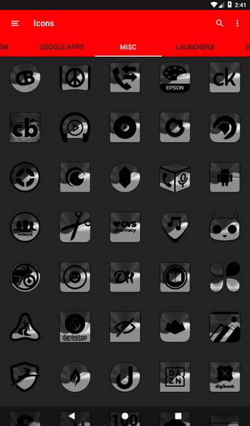 Half Light Black Icon Pack - Image screenshot of android app