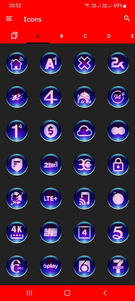 Black Pixl Glass Icon Pack - عکس برنامه موبایلی اندروید