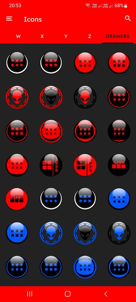 Black Pixl Glass Icon Pack - عکس برنامه موبایلی اندروید