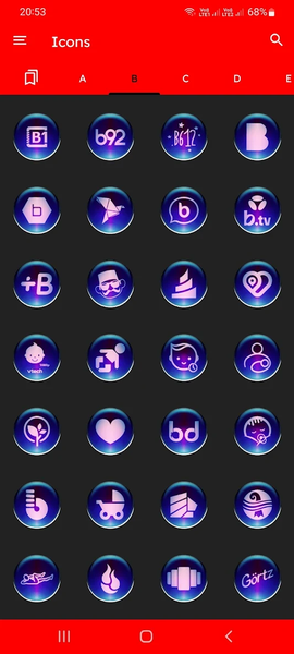 Black Pixl Glass Icon Pack - عکس برنامه موبایلی اندروید