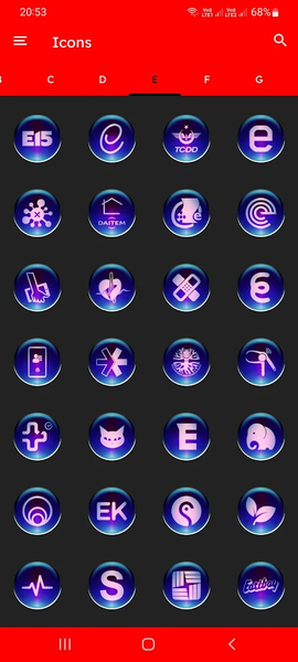 Black Pixl Glass Icon Pack - عکس برنامه موبایلی اندروید