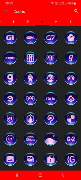 Black Pixl Glass Icon Pack - عکس برنامه موبایلی اندروید