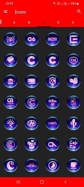 Black Pixl Glass Icon Pack - عکس برنامه موبایلی اندروید