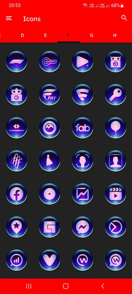 Black Pixl Glass Icon Pack - عکس برنامه موبایلی اندروید