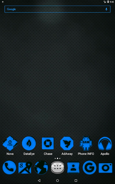 Blue and Black Icon Pack - Image screenshot of android app