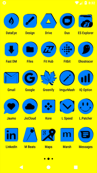 Blue and Black Icon Pack - Image screenshot of android app