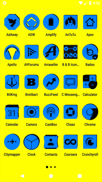 Blue and Black Icon Pack - عکس برنامه موبایلی اندروید