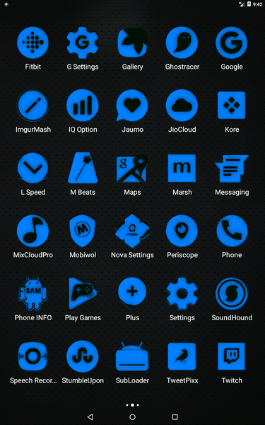 Blue and Black Icon Pack - Image screenshot of android app