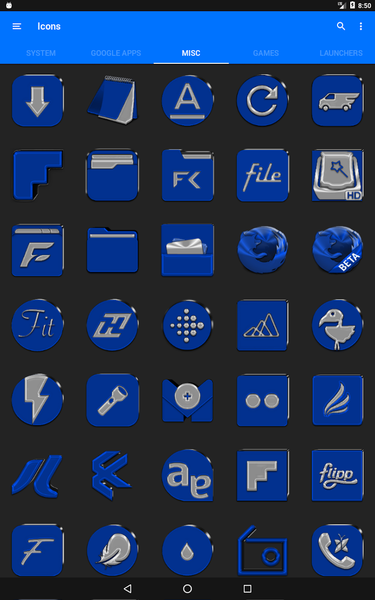 Blue Icon Pack - Image screenshot of android app