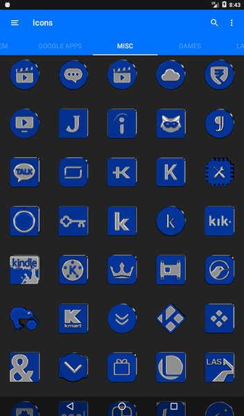 Blue Icon Pack - Image screenshot of android app
