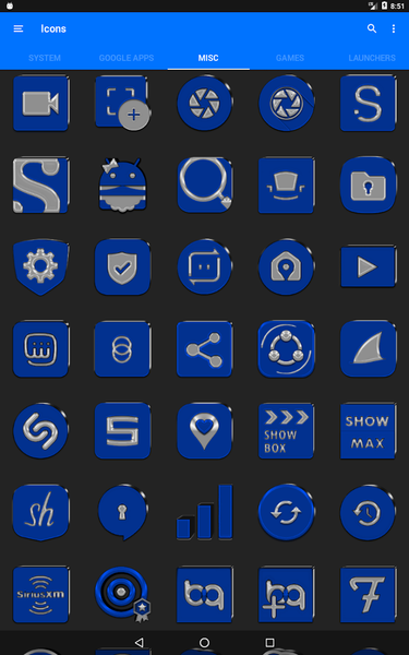 Blue Icon Pack - Image screenshot of android app