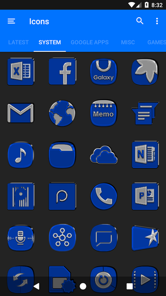 Blue Icon Pack - Image screenshot of android app