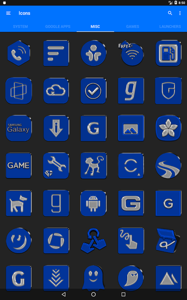 Blue Icon Pack - Image screenshot of android app