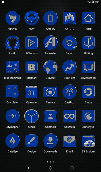 Blue Icon Pack - Image screenshot of android app