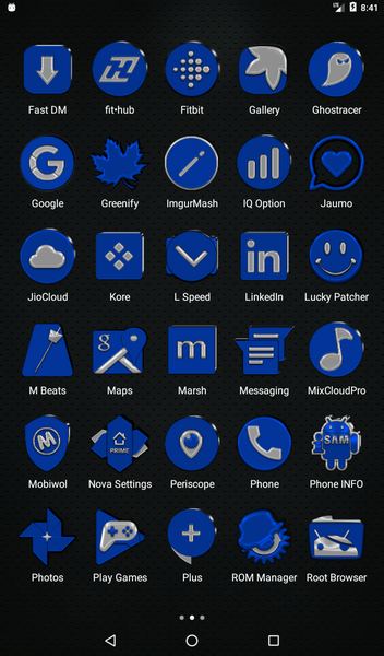 Blue Icon Pack - Image screenshot of android app