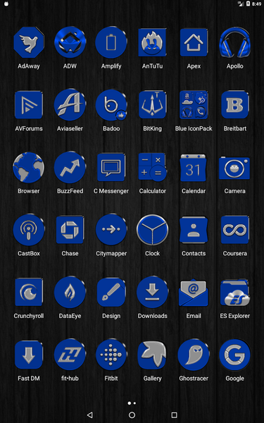 Blue Icon Pack - Image screenshot of android app