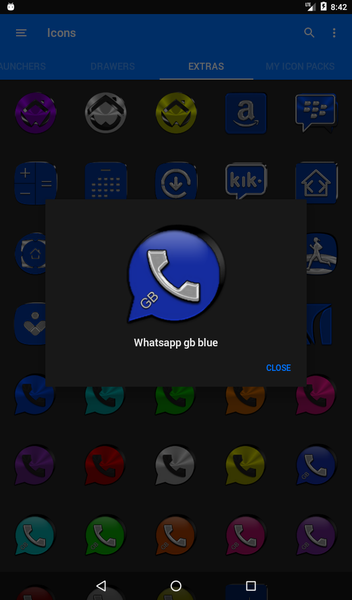 Blue Icon Pack - Image screenshot of android app