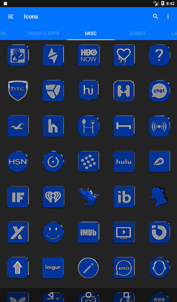Blue Icon Pack - Image screenshot of android app