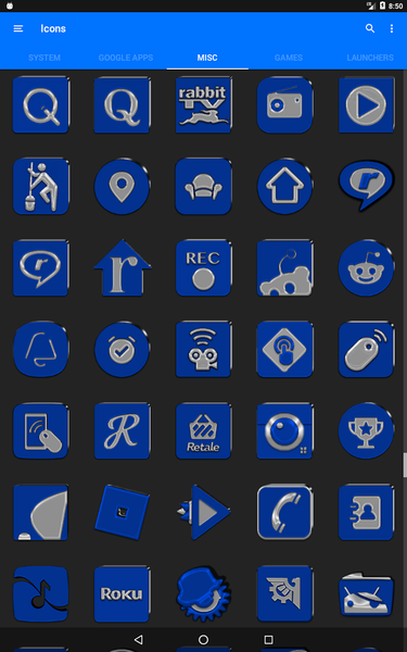 Blue Icon Pack - Image screenshot of android app