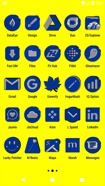 Blue Icon Pack - Image screenshot of android app