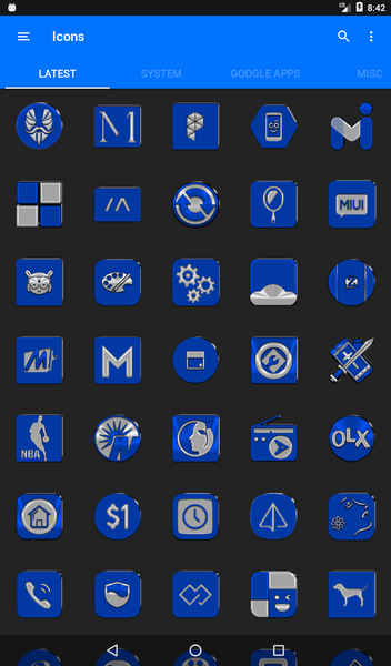 Blue Icon Pack - Image screenshot of android app